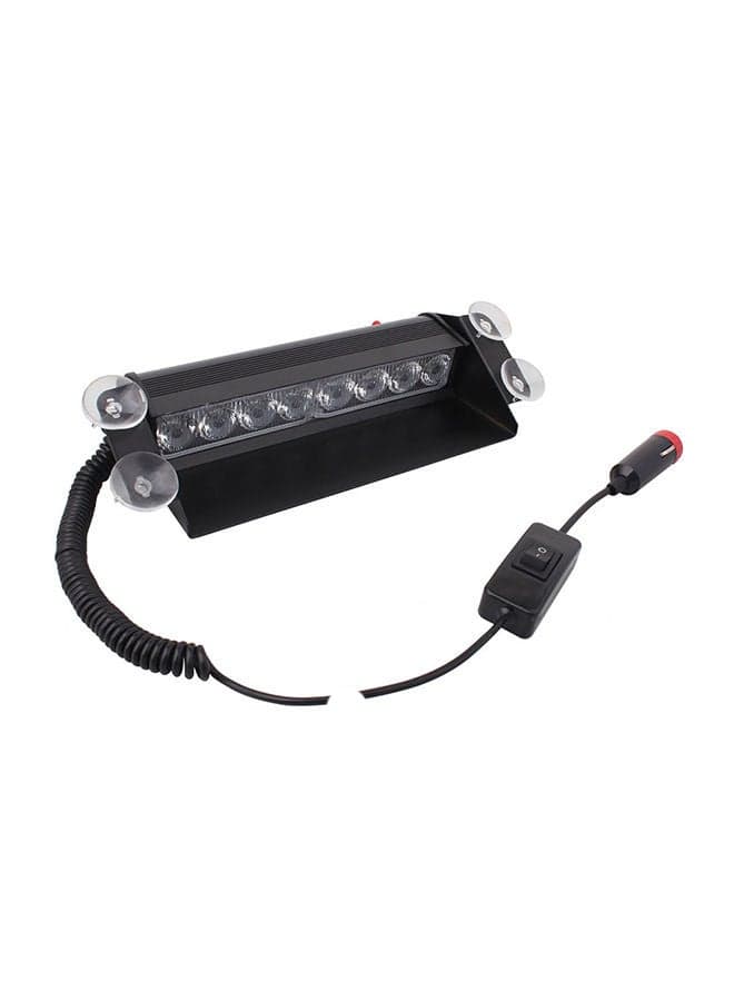8W 800LM 8-LED Light 3-Modes Adjustable Angle Car Strobe Flash Dash Emergency Light Warning Lamp With Suckers