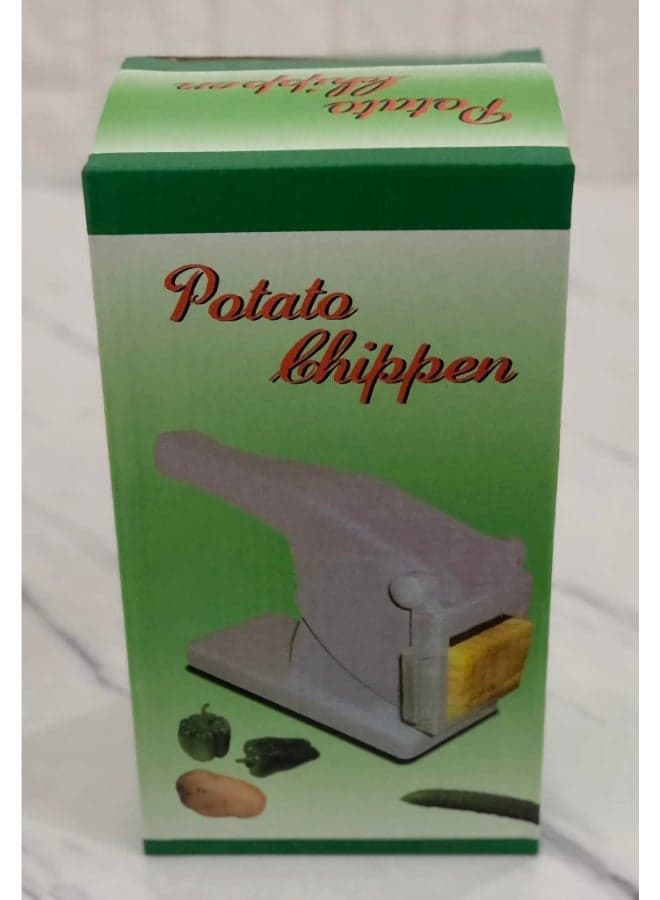 Potato Cutter With Interchangeable Steel Blades White/Silver