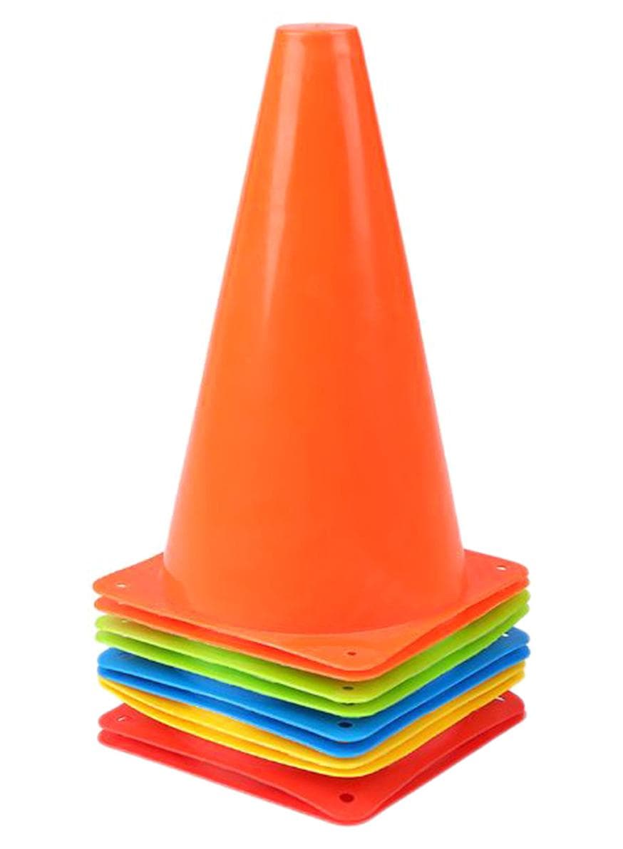 10-Piece Sport Training Traffic Cone Set 5.3 x 9inch 5.3 x 9inch