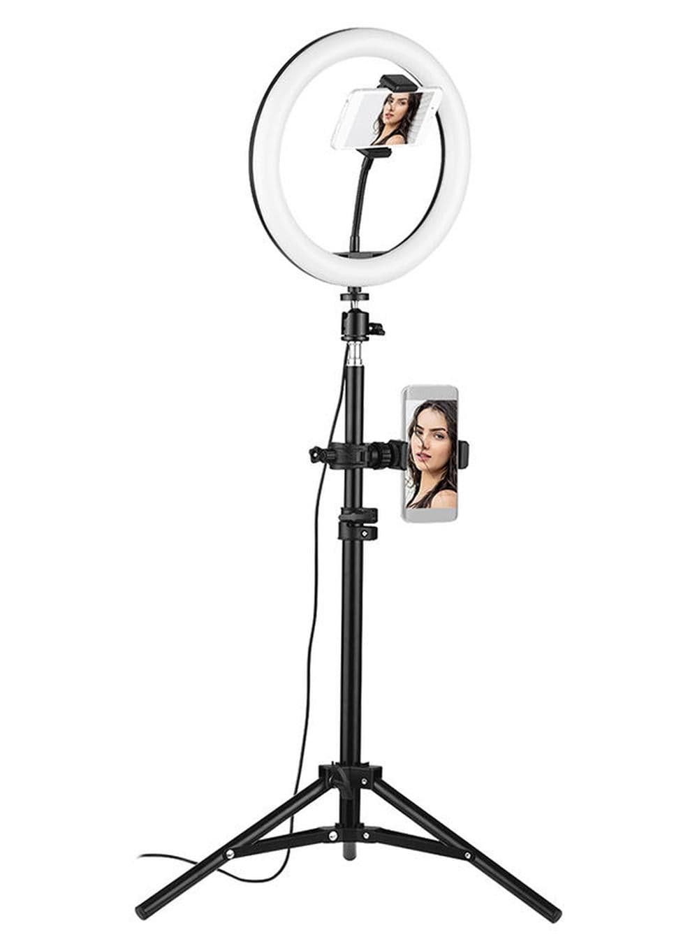 10 inch Ring Light With Tripod Stand And 360° Phone Holder Multicolour