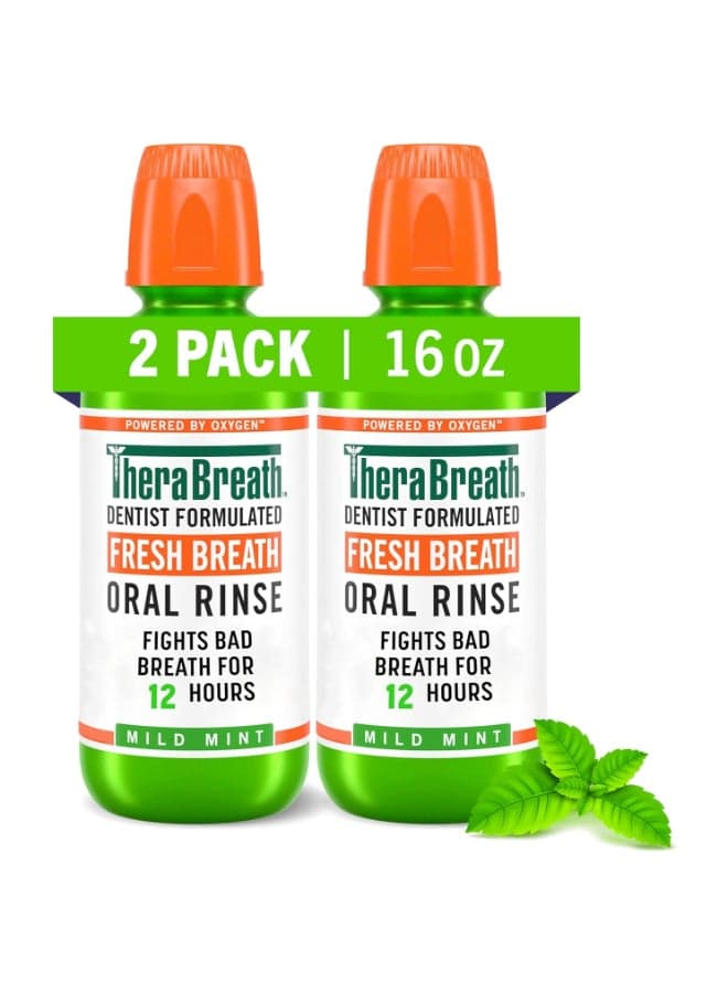 2-Piece Fresh Breath Oral Rinse Mild Mint