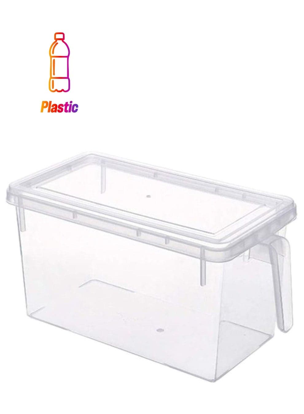 Rectangular Food Storage Containers With Lid And Handle Clear 3.6Liters