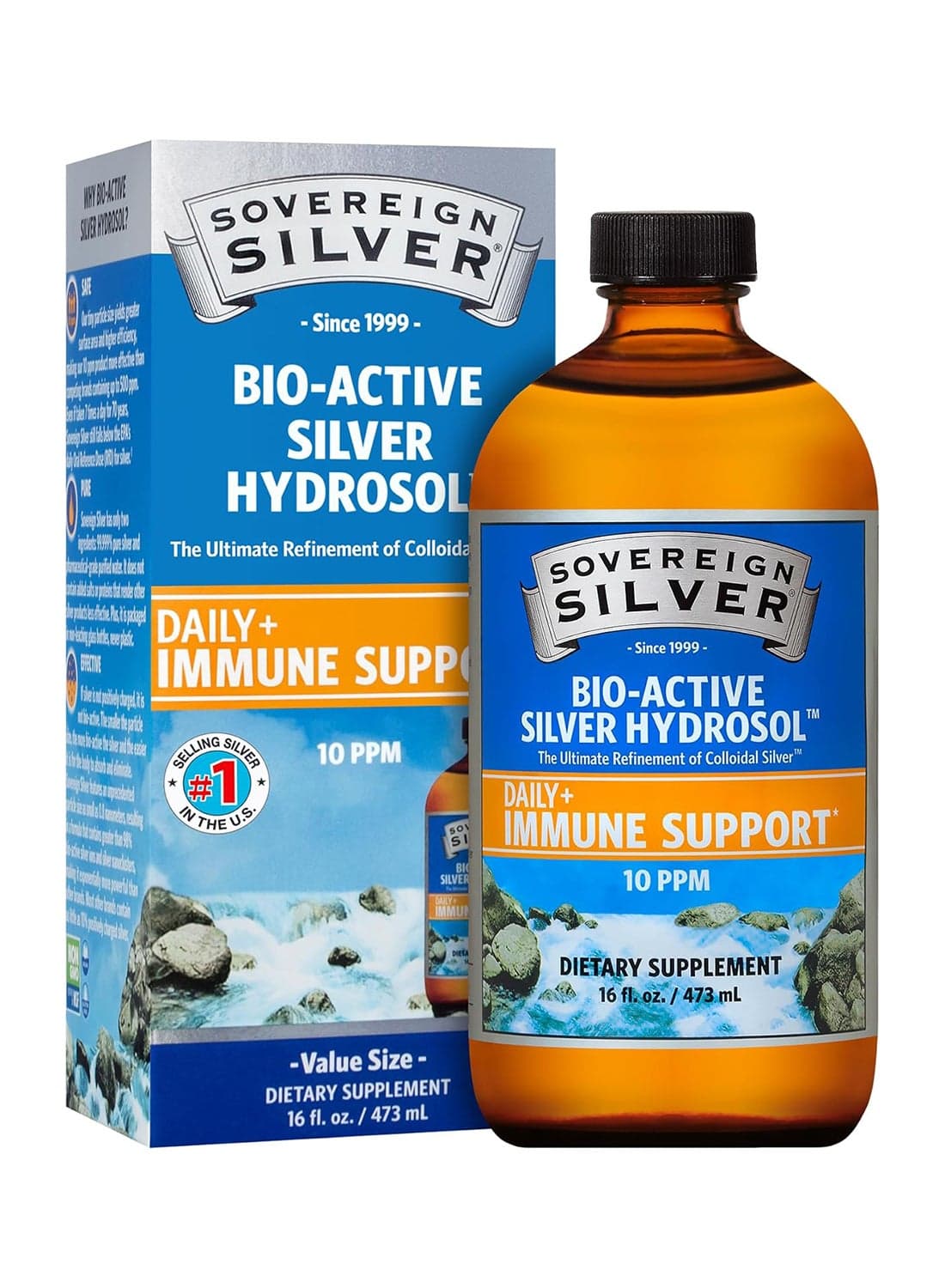 Bio-Active Silver Hydrosol, Daily+ Immune Support 16 oz