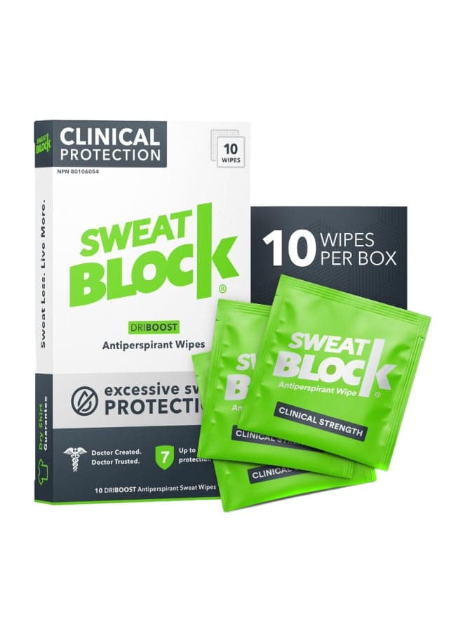 Clinical Strength Antiperspirant Wipes 10 Count - Unisex, Unscented