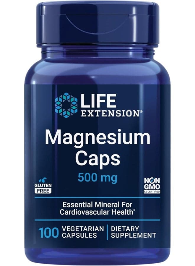 Life Extension Magnesium 500mg - 100 Vegetarian Capsules