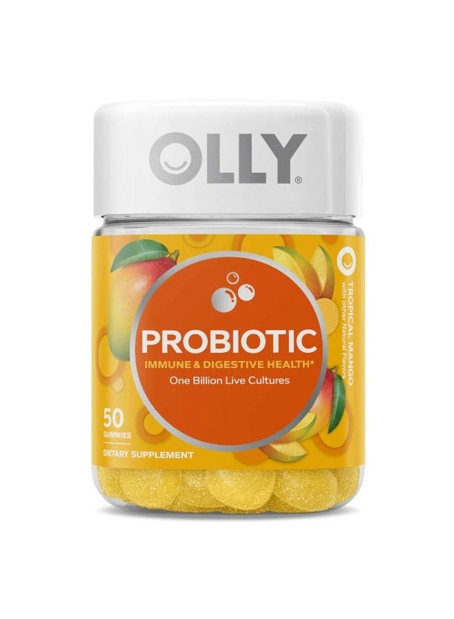 Probiotic Immune And Digestive Health One Billion Live Cultures Dietary Supplement - 50 Gummies