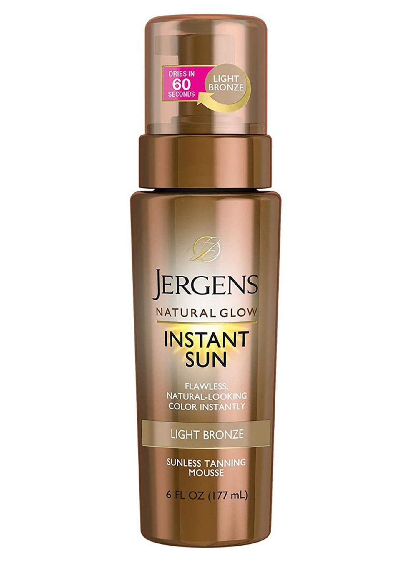 Natural Glow Instant Sunless Tanning Mousse Light Bronze