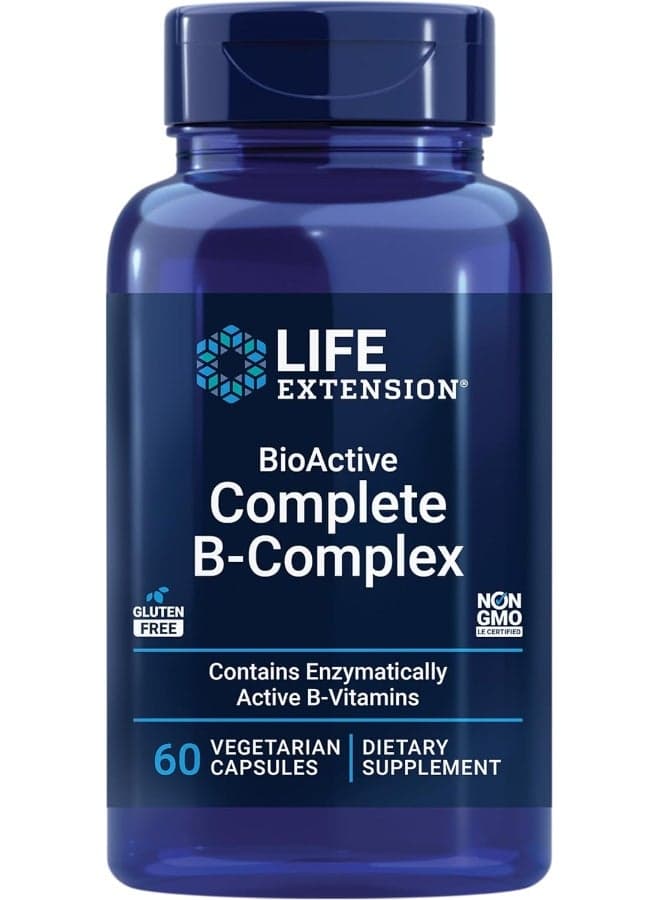 Bio Active Complete B Complex Dietary Supplement - 60 Capsuless