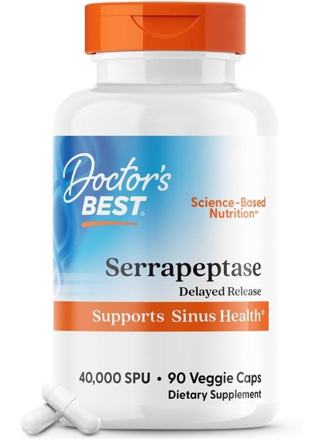 Serrapeptase, 40,000 SPU, 90 Veggie Caps