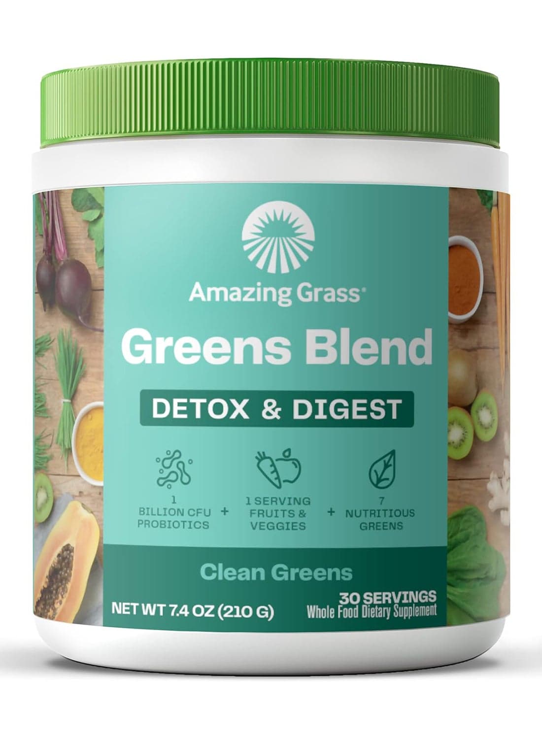 Greens Blend Detox & Digest Clean Greens 7.4 oz, Packaging May Vary