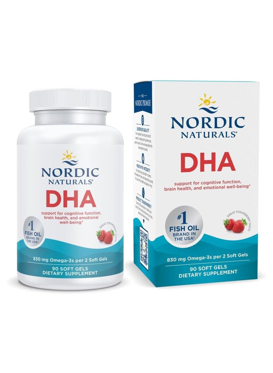 DHA Dietary Supplement - Strawberry - 90 Softgels