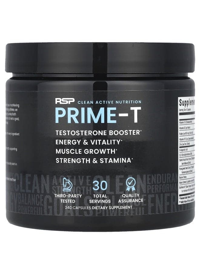 Prime-T Muscle Growth 240 Capsules Packaging May Vary