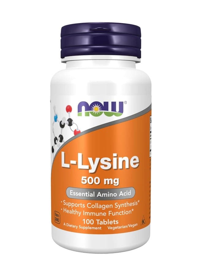 L-Lysine, Essential Amino Acid 500Mg - 100 Tablets