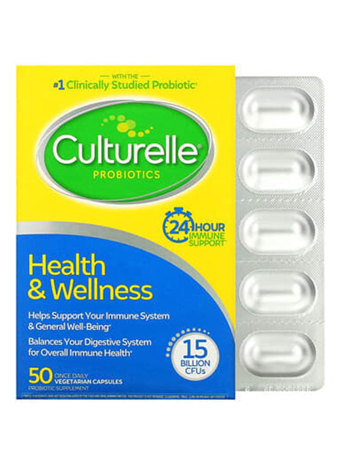 Health And Wellness Probiotic Supplement - 50 Capsules