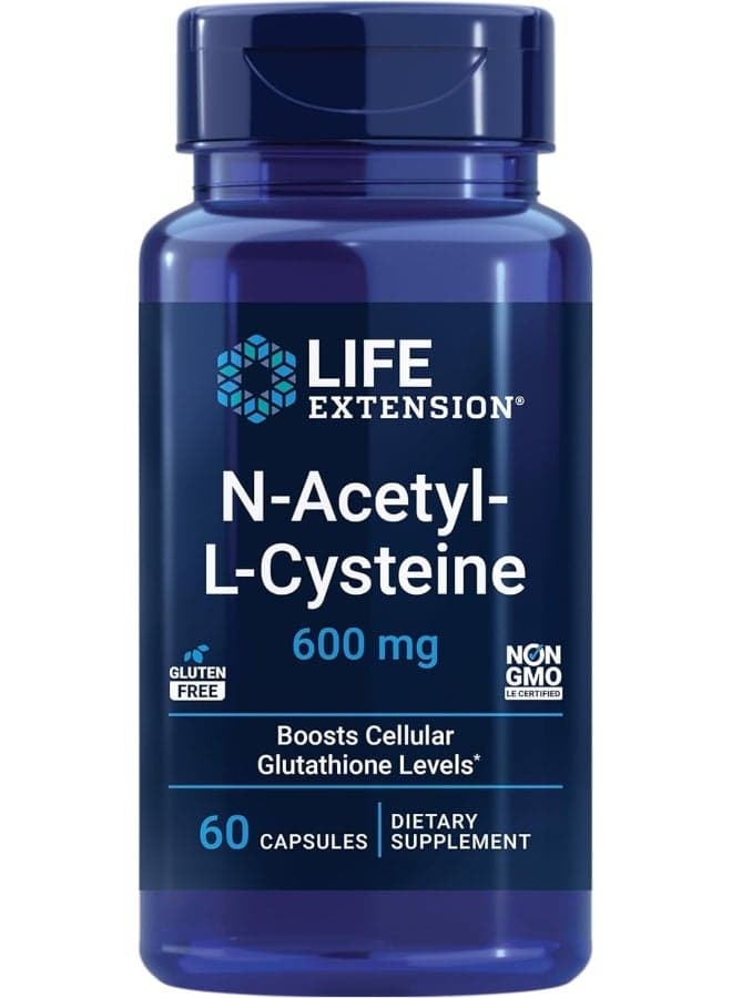 N-Acetyl-L-Cysteine, 600 mg, 60 Capsules Packaging May Vary Pack Of 4