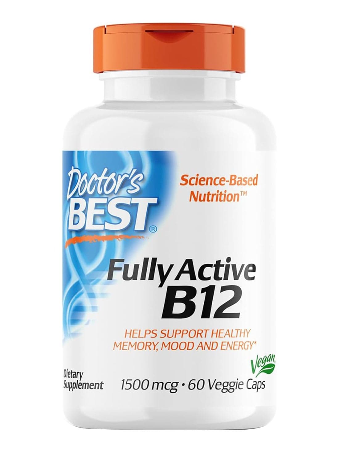Doctor's Best, Fully Active B12, 1500 mcg, 60 Veggie Caps