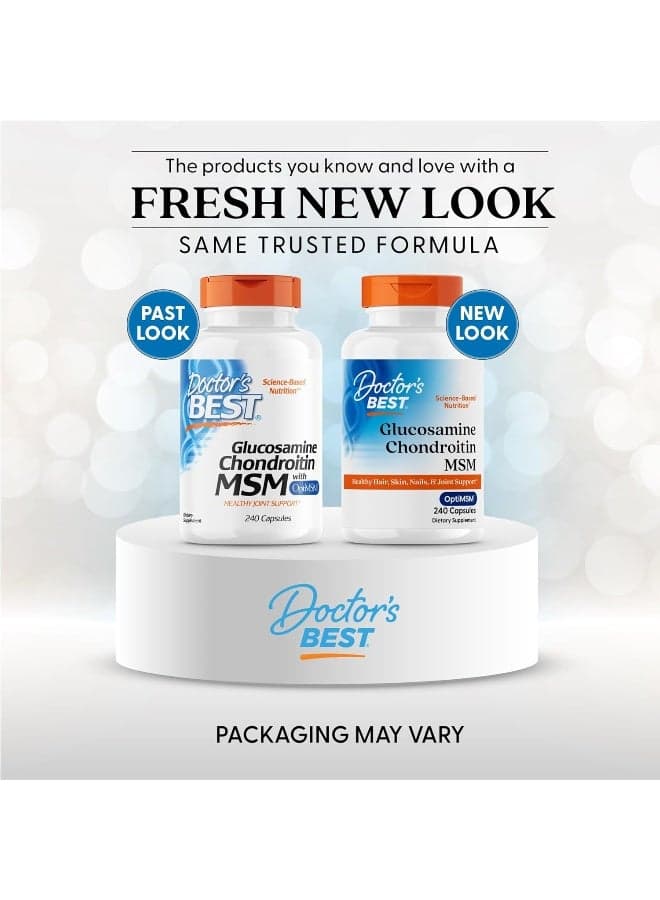 Glucosamine Chondroitin MSM with OptiMSM 240 Capsules Packaging May Vary