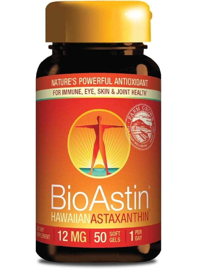 BioAstin Hawaiian Astaxanthin, 12 mg, 50 Softgels
