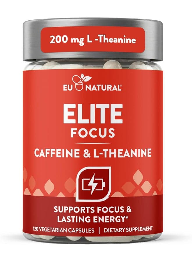 Eu Natural, Elite Focus, Caffeine & L-Theanine, 120 Vegetarian Capsules