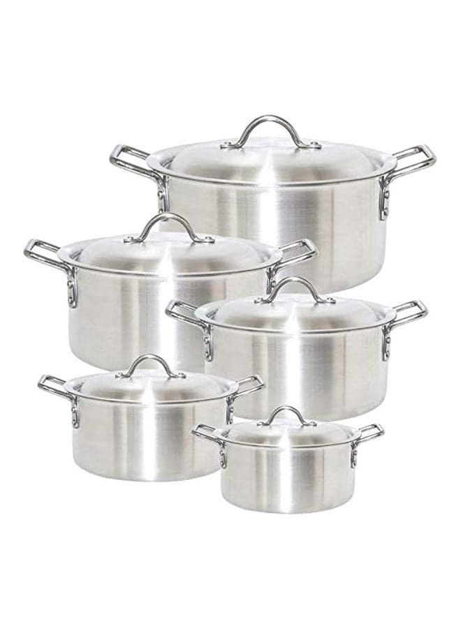 10-Piece Aluminum Casserole Silver