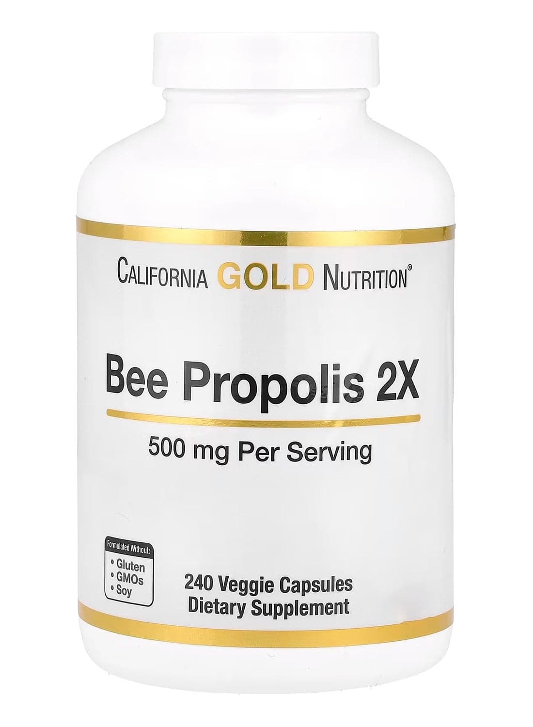 Bee Propolis 2X Concentrated Extract 500 mg - 240 Veggie Capsules