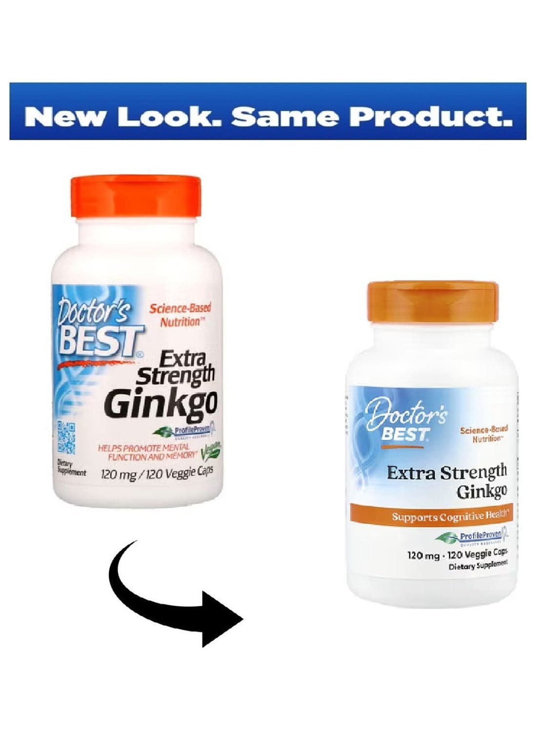 Extra Strength Ginkgo Dietary Supplement - 120 Veggie Caps