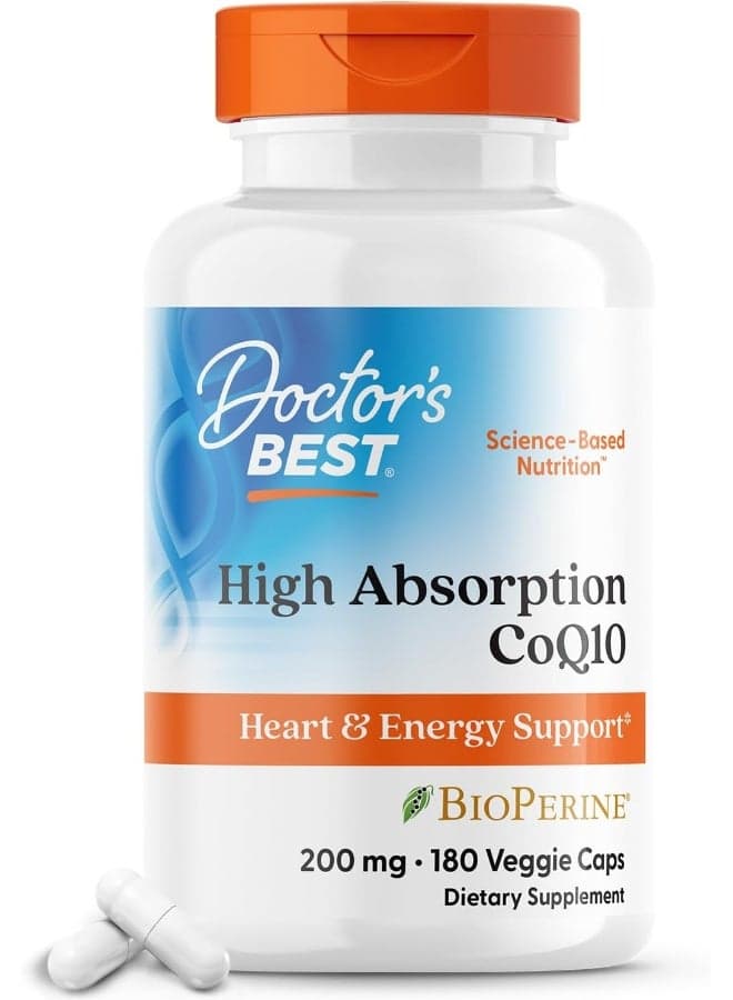 High Absorption Coq10 180 Veggie Caps Packaging May Vary