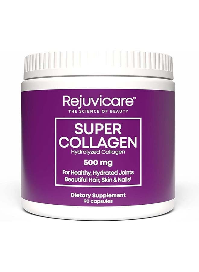 Super Collagen, Collagen Hydrolyzed, 500 mg, 90 Capsules Packaging May Vary