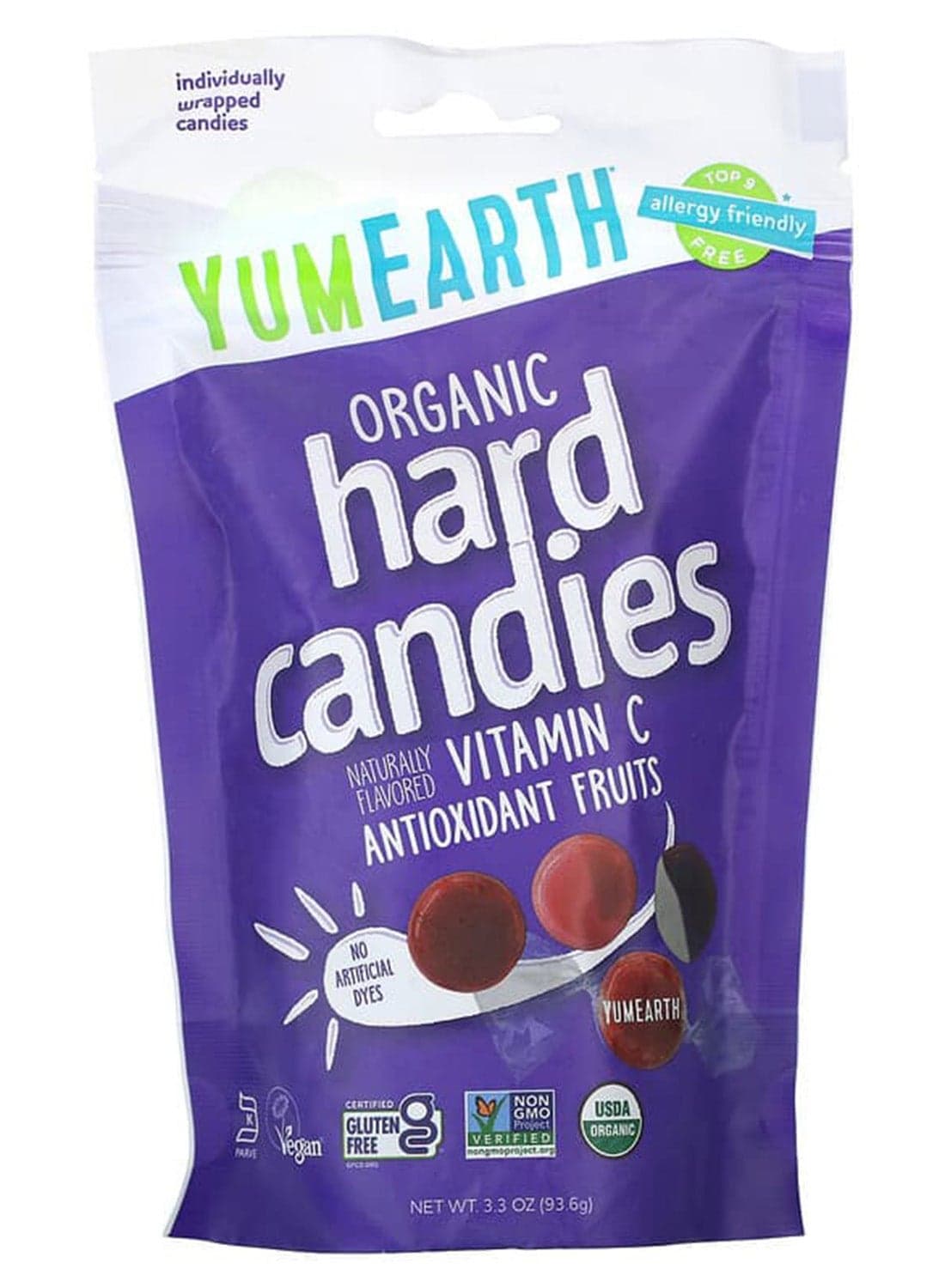 Organic Vitamin C Hard Candies, Antioxidant Fruit, 3.3 oz (93.6 g)