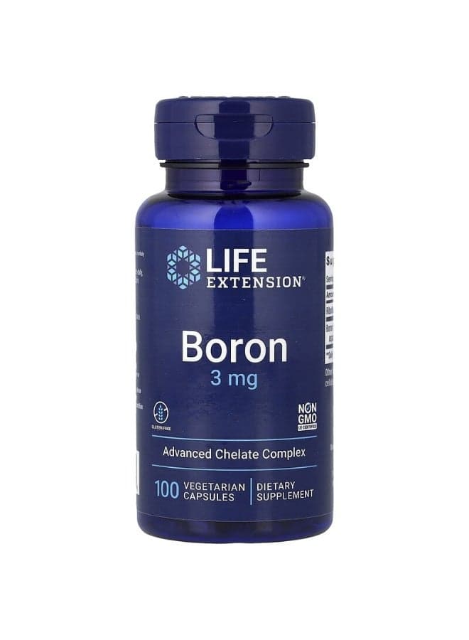 Boron, 3 mg, 100 Vegetarian Capsules Packaging May Vary