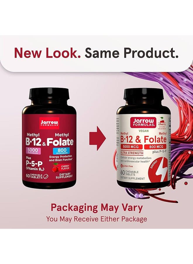 Methyl B-12 And Methyl Folate Dietary Supplement - 60 Lozenges