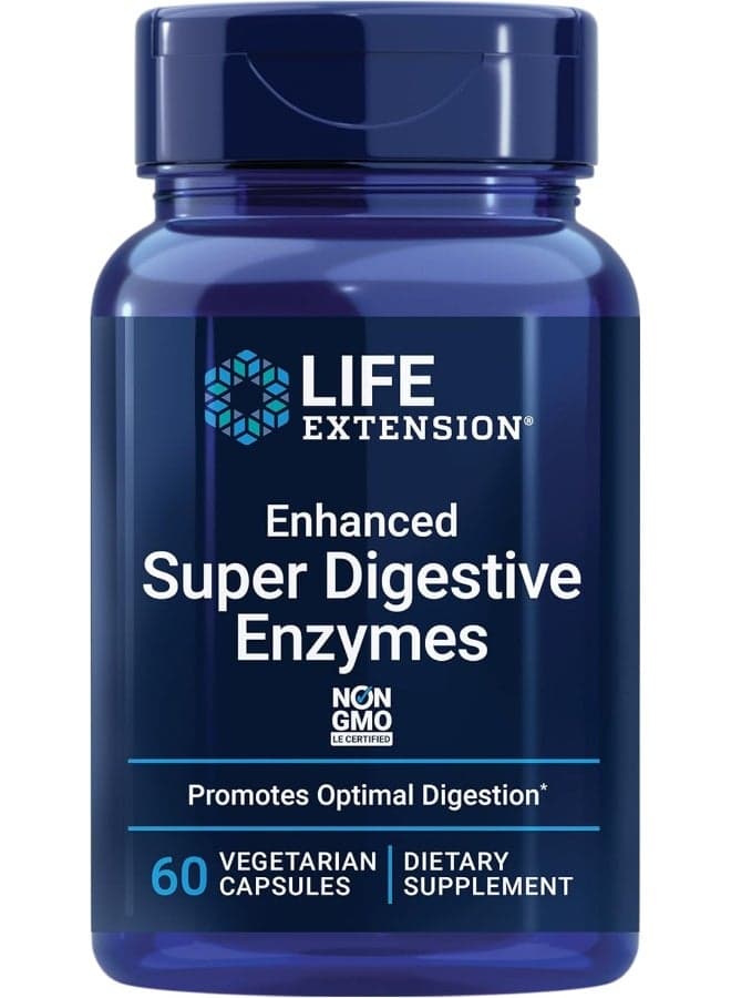 Enhanced Super Digestive Enzymes, 60 Vegetarian Capsules