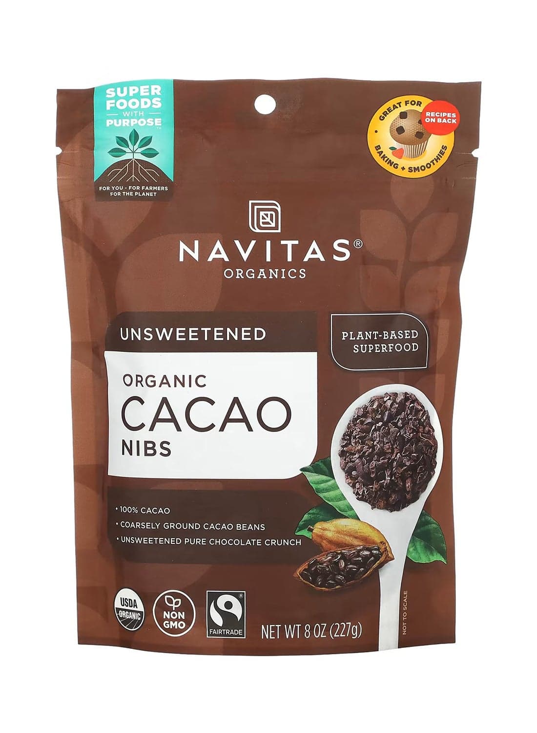 Organic Cacao Nibs 8 oz (227 g)