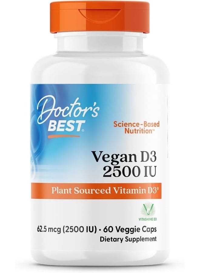 Vegan D3 With Vitashine D3 62.5 Mcg 60 Veggie Caps Packaging May Vary