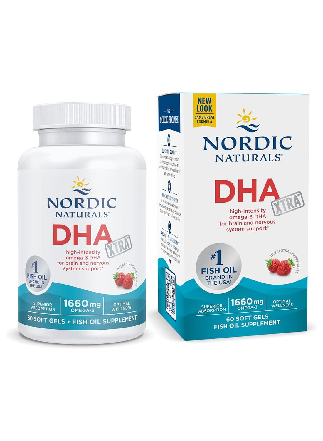 DHA Xtra 1660 mg Omega-3 Dietary Supplement - 60 Softgels