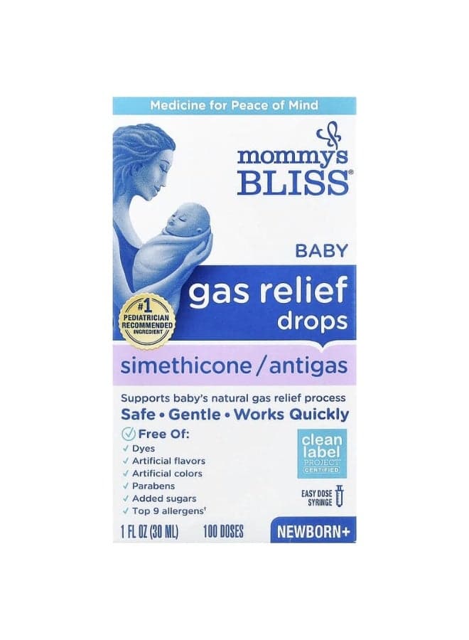 Mommy's Bliss, Baby Gas Relief Drops, Newborn+, 1 fl oz (30 ml)