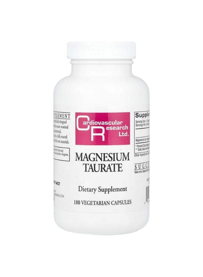 Magnesium Taurate Dietary Supplement 125 mg - 180 Capsules