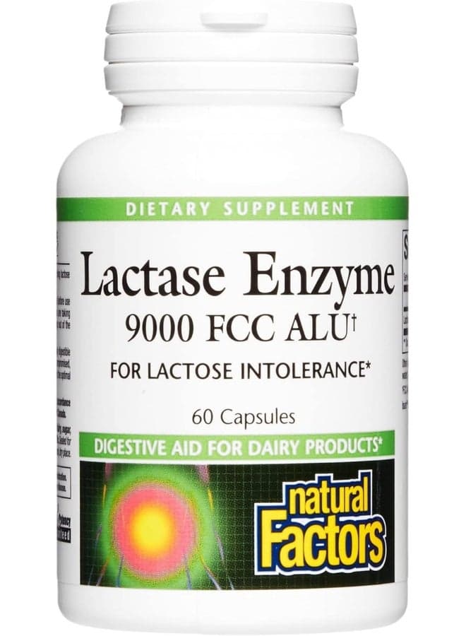 Lactase Enzyme 9000 Fcc Alu 60 Capsules Packaging May Vary