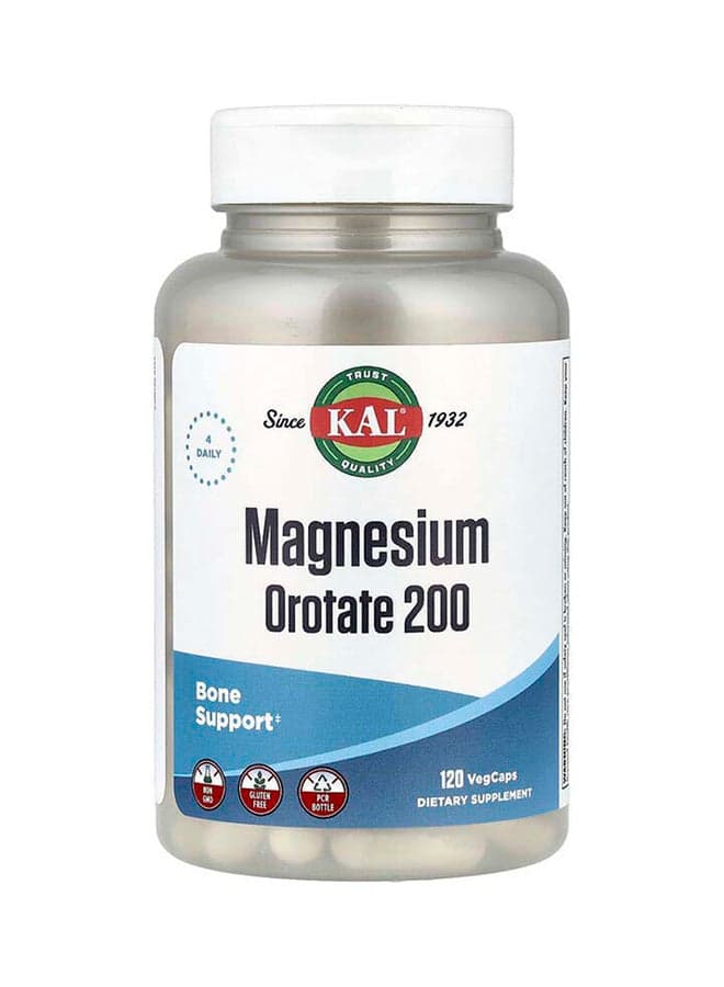 KAL, Magnesium Orotate 200, 120 Vegcaps (50 mg per Capsule)