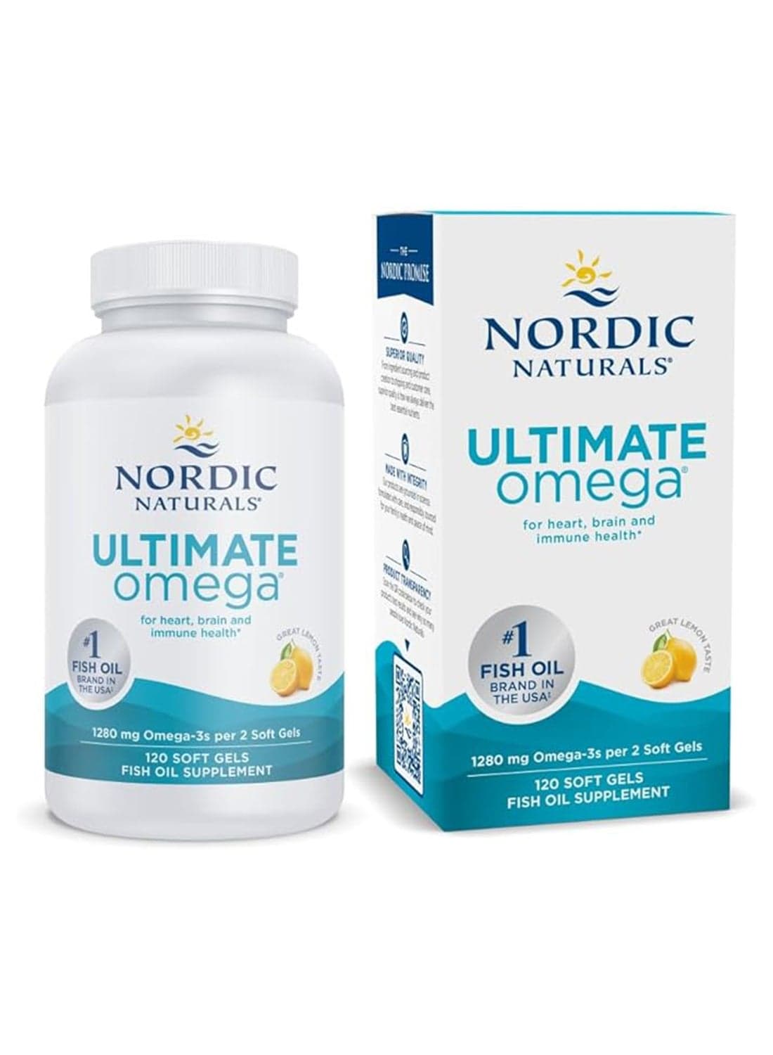 Ultimate Omega Lemon Flavor - 120 Soft Gels