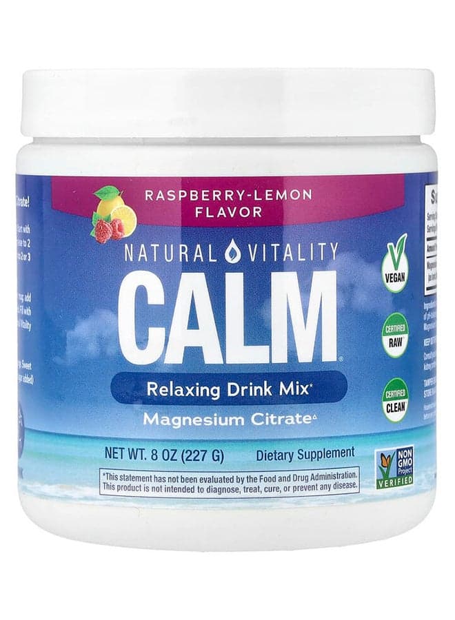 Natural Calm The Anti-Stress Drink Dietary Supplement Raspberry-Lemon