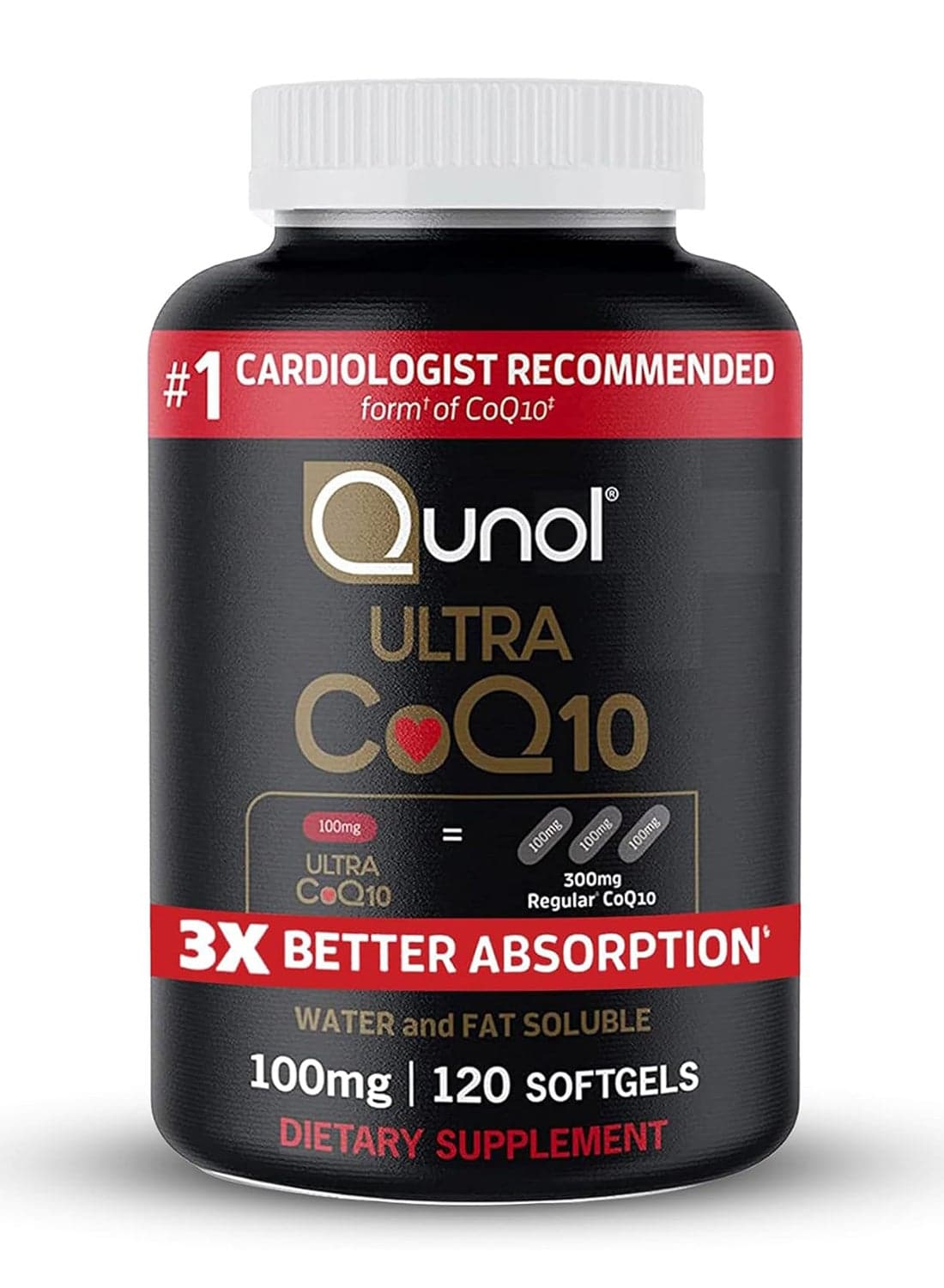 Ultra CoQ10 100 mg Dietary Supplement - 120 Softgels