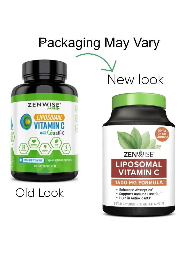 Liposomal Vitamin C, 180 Vegetable Capsules Packaging May Vary