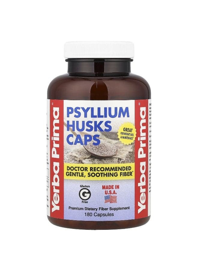 Psyllium Husks Caps, 180 Capsules