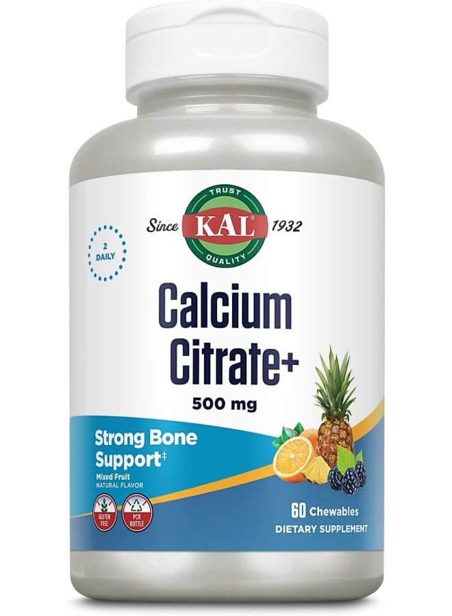 Calcium Citrate Dietary Supplement - 60 Chewables