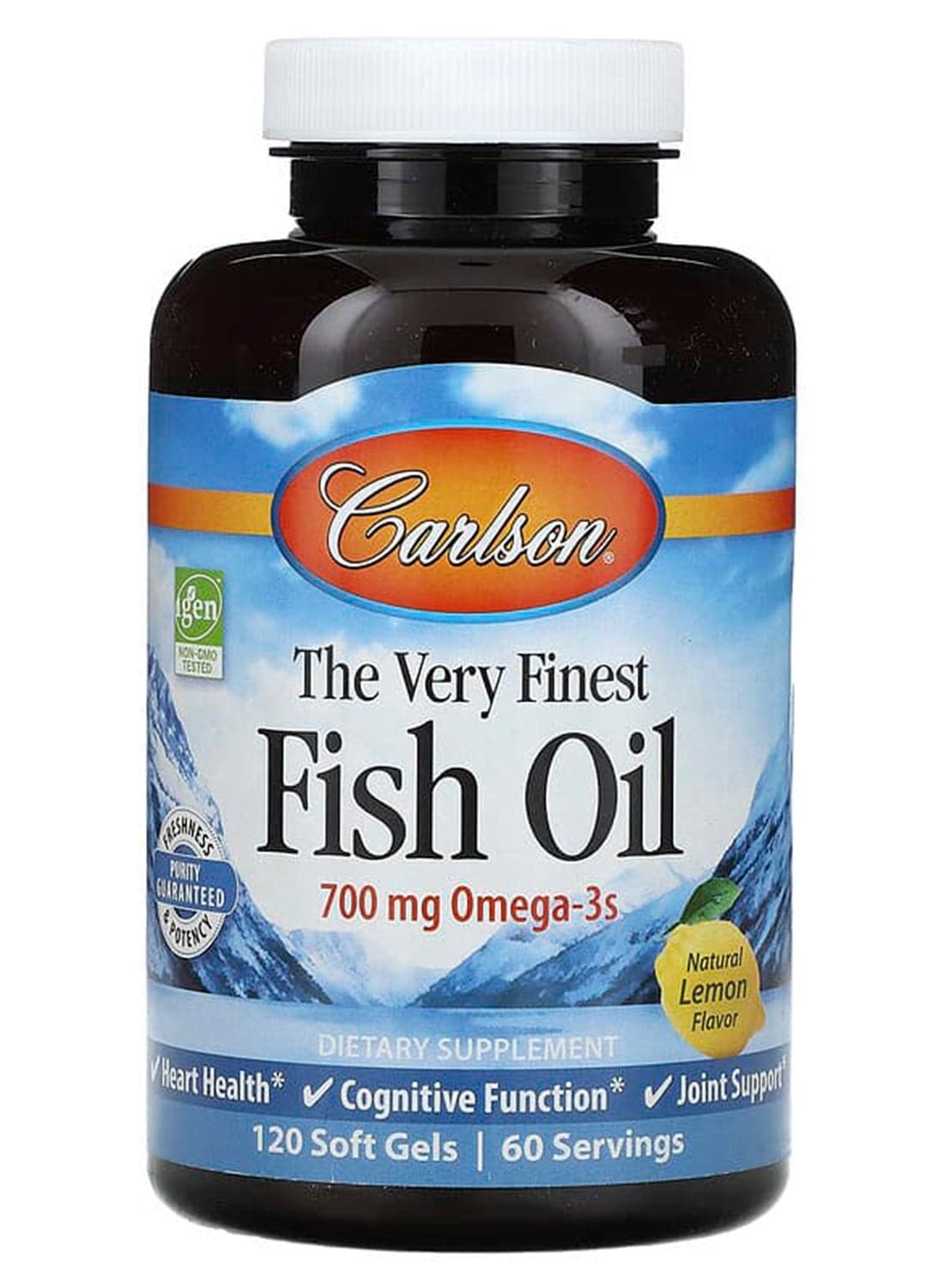 The Very Finest Fish Oil Natural Lemon 120 Softgels