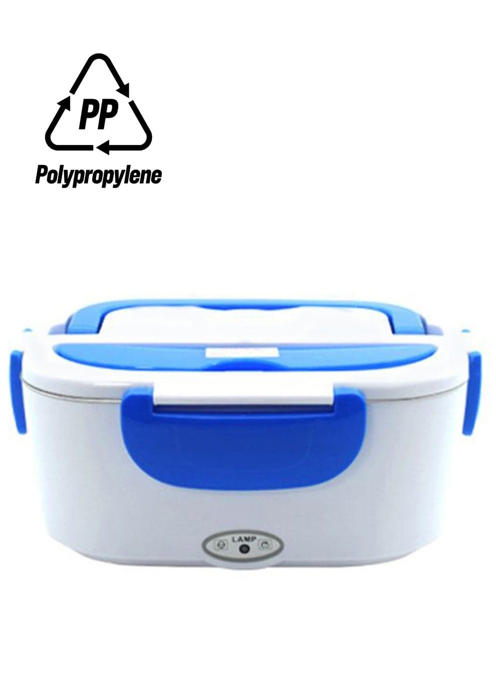 Portable Electric Heating Lunch Box Blue/White