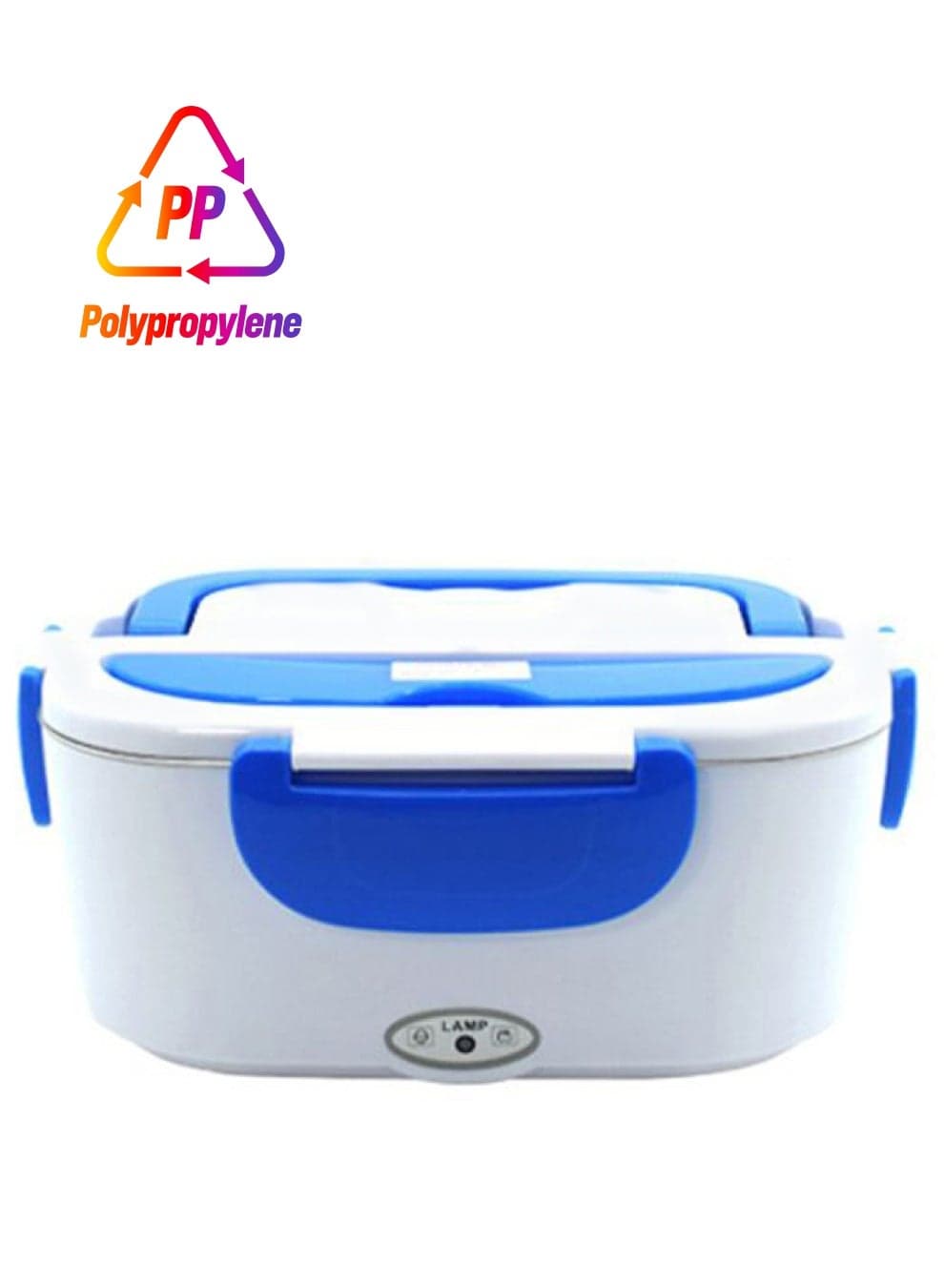 Multi-Functional Electric Heating Lunch Box With Removable Container Blue/White
