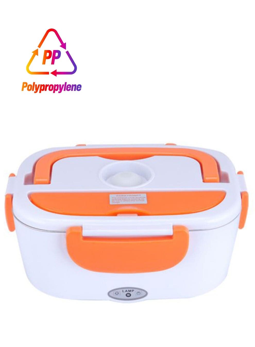 Multi-Functional Electric Heating Lunch Box With Removable Container Orange/White