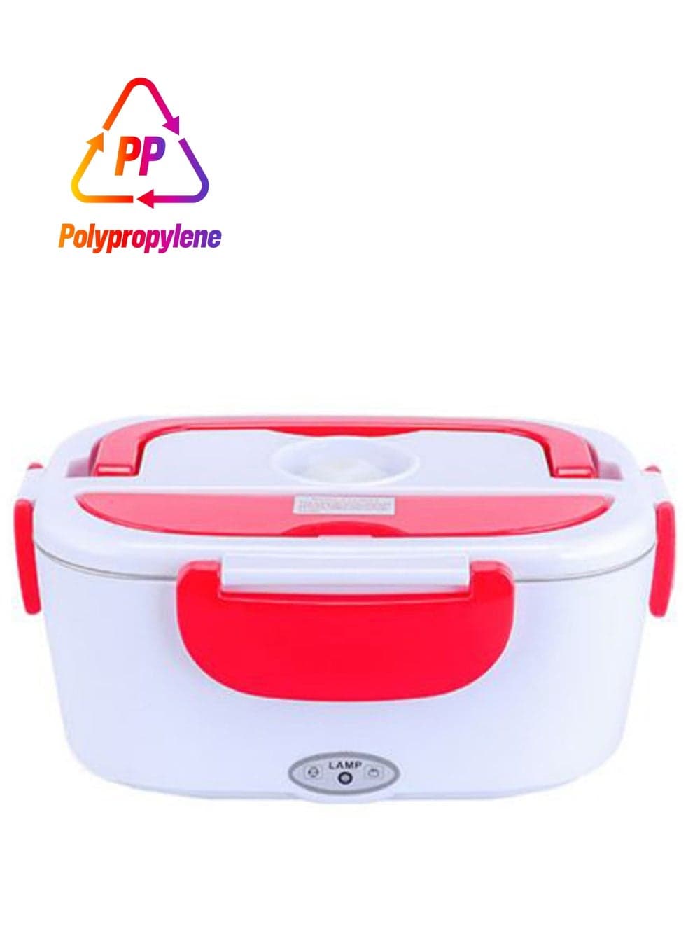 Multi-Functional Electric Heating Lunch Box With Removable Container Red/White